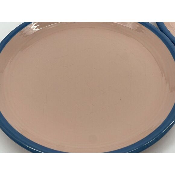 Set Of 3 Rio Century Stoneware Salad Side Plates Japan Pink Blue Vintage 7.5” - Picture 5 of 6